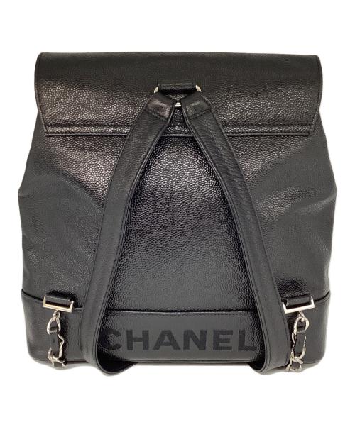 CHANEL（シャネル）CHANEL (シャネル) シャネル/ココマーク/リュック ブラック×シルバーの古着・服飾アイテム