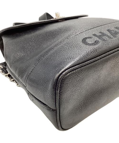 CHANEL（シャネル）CHANEL (シャネル) シャネル/ココマーク/リュック ブラック×シルバーの古着・服飾アイテム