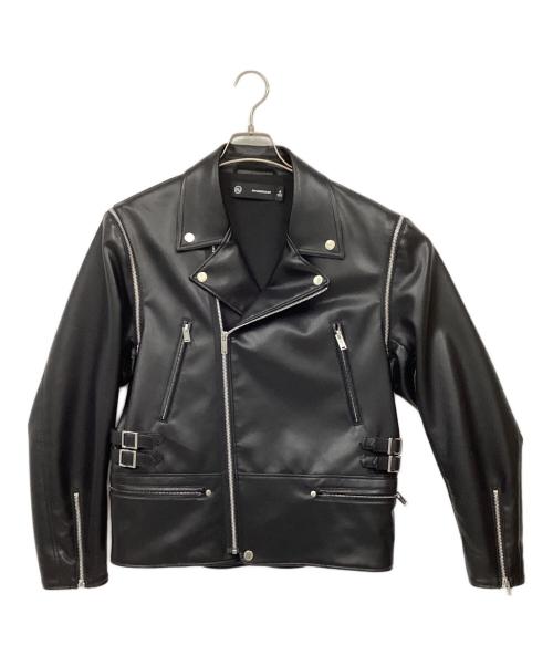 GU（ジーユー）GU (ジーユー) UNDERCOVER (アンダーカバー) フェイクレザージャケット ブラック サイズ:Mの古着・服飾アイテム