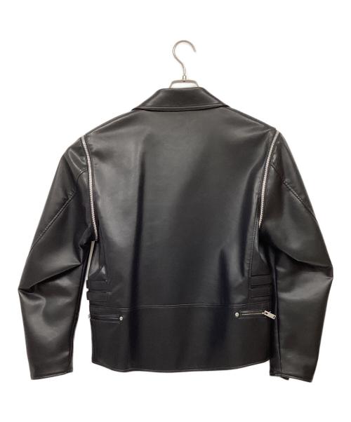 GU（ジーユー）GU (ジーユー) UNDERCOVER (アンダーカバー) フェイクレザージャケット ブラック サイズ:Mの古着・服飾アイテム