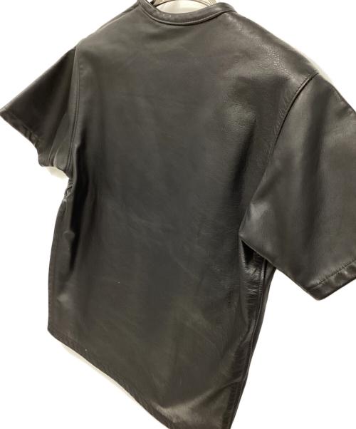 Schott（ショット）Schott (ショット) レザー半袖シャツ ブラック サイズ:Mの古着・服飾アイテム