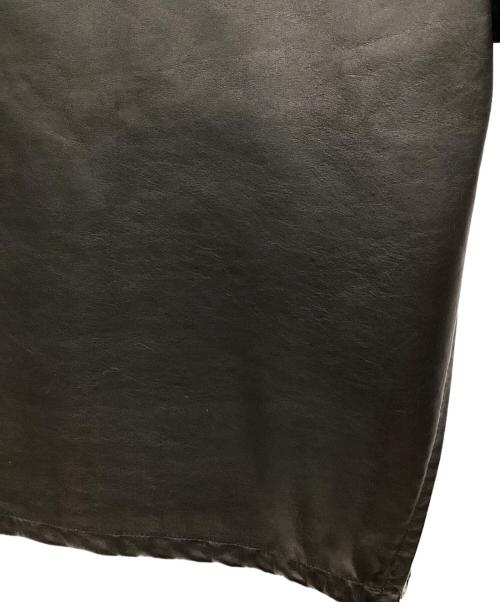 Schott（ショット）Schott (ショット) レザー半袖シャツ ブラック サイズ:Mの古着・服飾アイテム