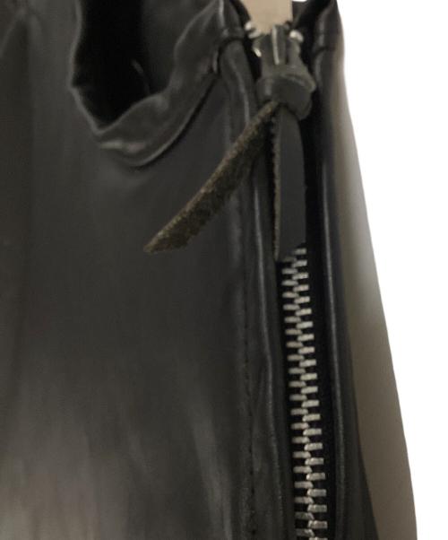 Schott（ショット）Schott (ショット) レザー半袖シャツ ブラック サイズ:Mの古着・服飾アイテム