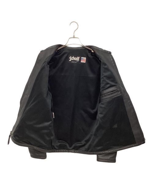 Schott（ショット）Schott (ショット) パンチングレザージャケット ブラック サイズ:Sの古着・服飾アイテム