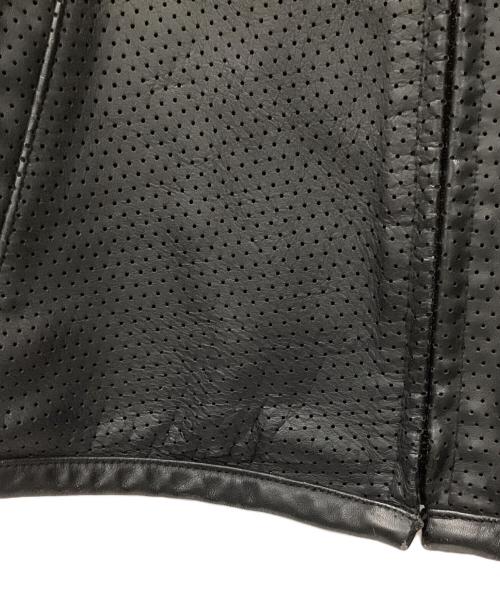 Schott（ショット）Schott (ショット) パンチングレザージャケット ブラック サイズ:Sの古着・服飾アイテム