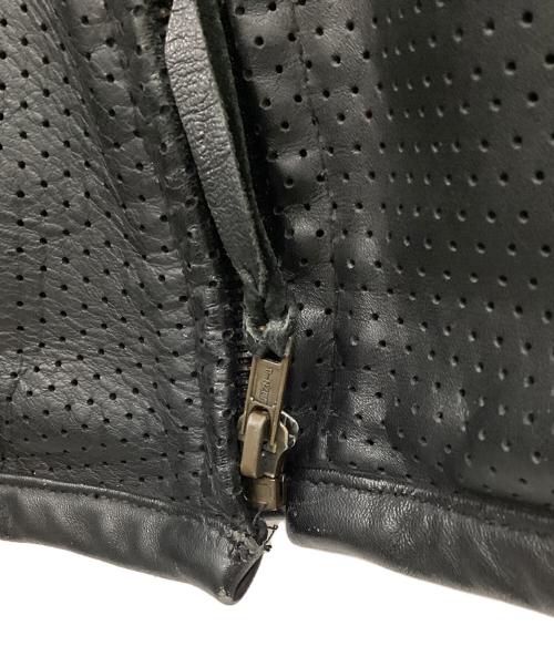 Schott（ショット）Schott (ショット) パンチングレザージャケット ブラック サイズ:Sの古着・服飾アイテム