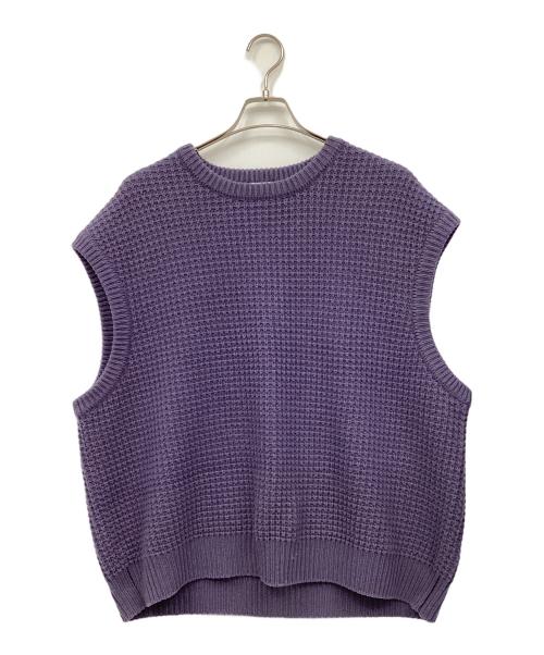 URU（ウル）URU (ウル) ニットベスト パープル サイズ:FREEの古着・服飾アイテム