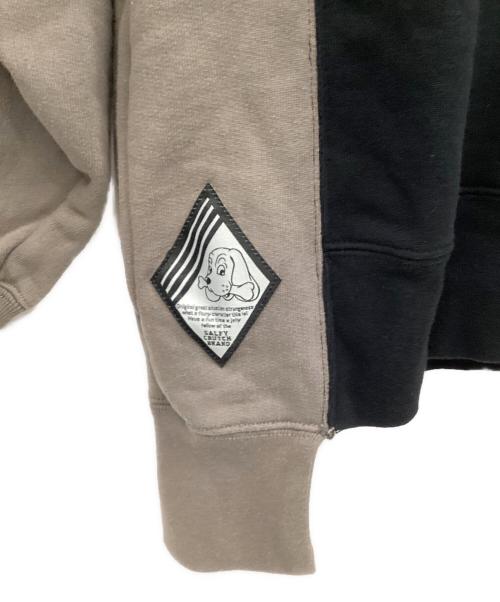 GALFY（ガルフィー）GALFY (ガルフィー) プルオーバーパーカー ブラック×グレー サイズ:Lの古着・服飾アイテム