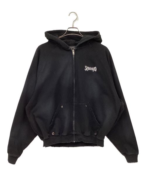 ARULE（アリュール）ARULE (アリュール) ジップパーカー ブラック×ホワイト サイズ:Mの古着・服飾アイテム