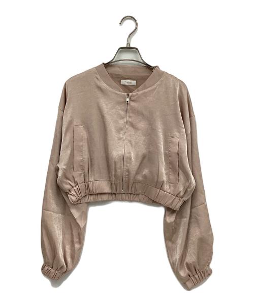darich（ダーリッチ）darich (ダーリッチ) サテンブルゾン ベージュ サイズ:FREEの古着・服飾アイテム