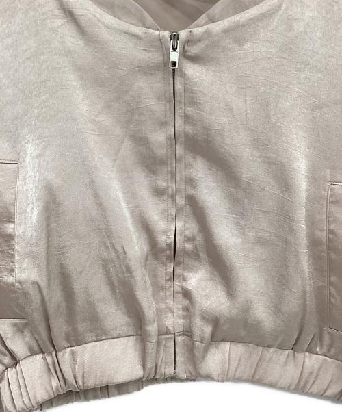 darich（ダーリッチ）darich (ダーリッチ) サテンブルゾン ベージュ サイズ:FREEの古着・服飾アイテム