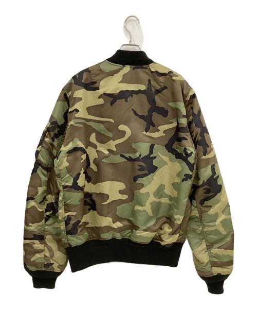 ALPHA（アルファ）ALPHA (アルファ) MA-1ジャケット カーキ×ベージュ サイズ:XLARGEの古着・服飾アイテム