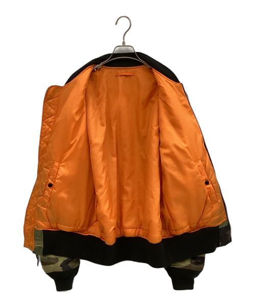 ALPHA（アルファ）ALPHA (アルファ) MA-1ジャケット カーキ×ベージュ サイズ:XLARGEの古着・服飾アイテム