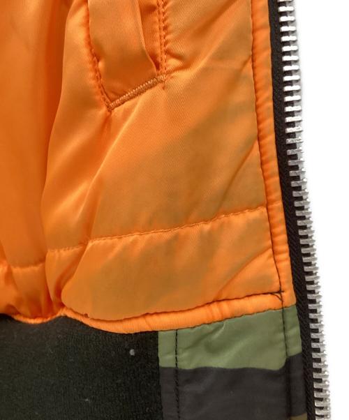 ALPHA（アルファ）ALPHA (アルファ) MA-1ジャケット カーキ×ベージュ サイズ:XLARGEの古着・服飾アイテム