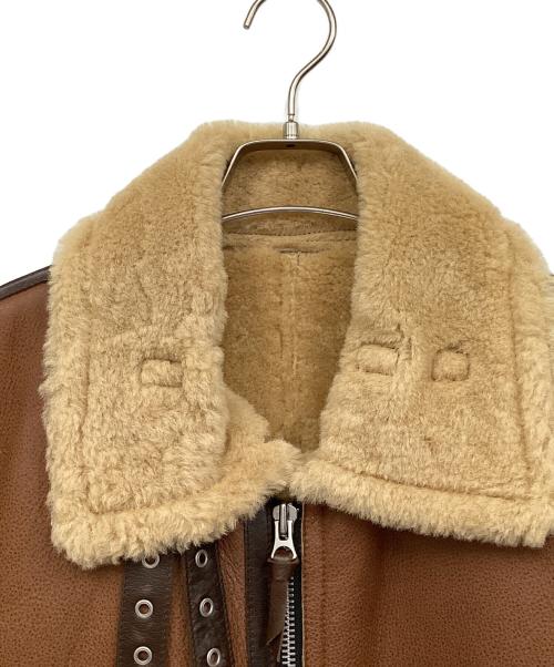 BOLINI（ボリーニ）BOLINI (ボリーニ) ムートンジャケット ブラウン サイズ:50の古着・服飾アイテム