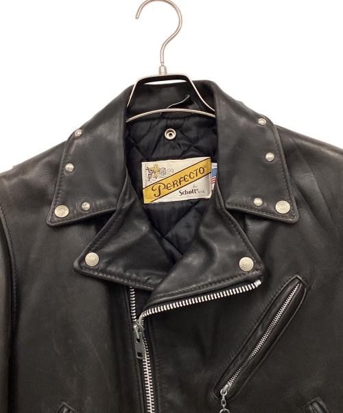 Schott（ショット）Schott (ショット) ダブルライダースジャケット ブラック サイズ:36の古着・服飾アイテム