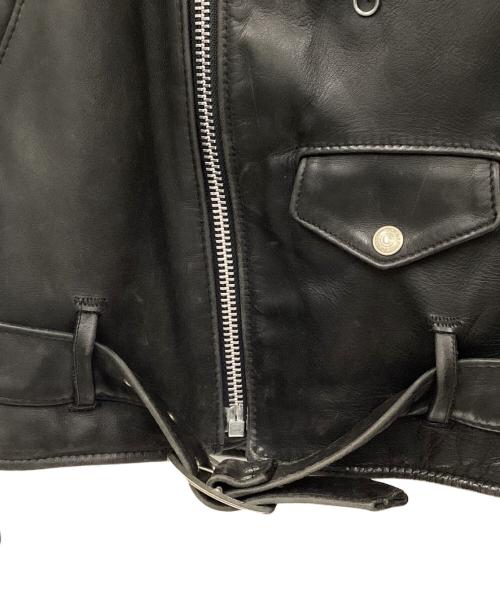 Schott（ショット）Schott (ショット) ダブルライダースジャケット ブラック サイズ:36の古着・服飾アイテム