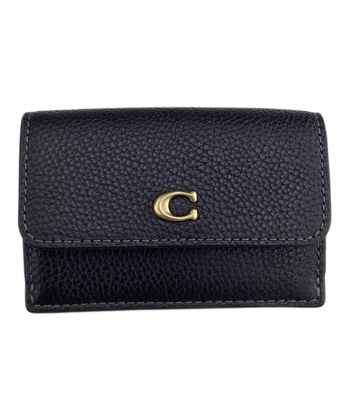 COACH（コーチ）COACH (コーチ) コーチ/CM437/3つ折り財布 ブラック×ゴールドの古着・服飾アイテム