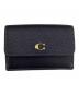 COACH（コーチ）の古着「コーチ/CM437/3つ折り財布」｜ブラック×ゴールド