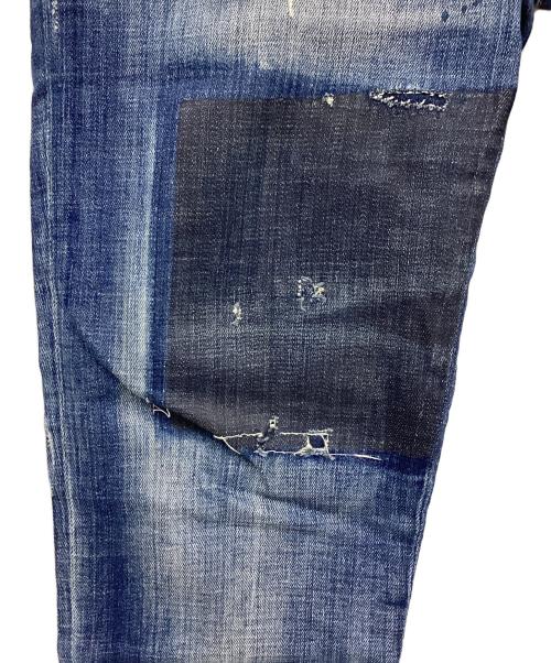 DSQUARED2（ディースクエアード）DSQUARED2 (ディースクエアード) ダメージ加工デニムパンツ インディゴ サイズ:40の古着・服飾アイテム