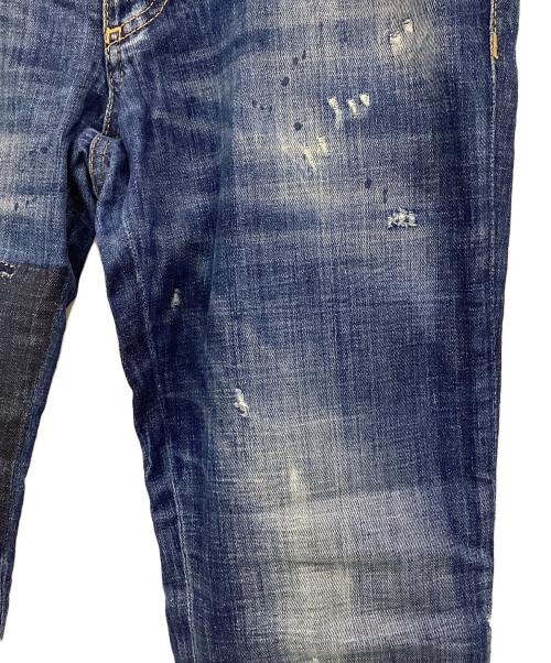 DSQUARED2（ディースクエアード）DSQUARED2 (ディースクエアード) ダメージ加工デニムパンツ インディゴ サイズ:40の古着・服飾アイテム