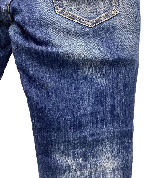 DSQUARED2（ディースクエアード）DSQUARED2 (ディースクエアード) ダメージ加工デニムパンツ インディゴ サイズ:40の古着・服飾アイテム