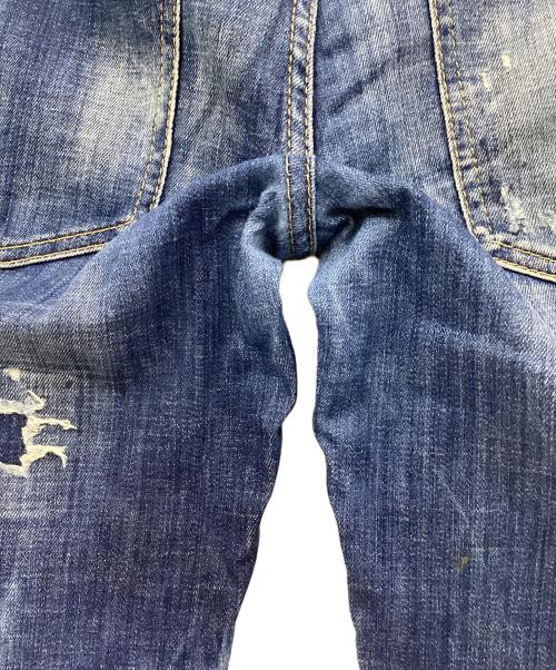 DSQUARED2（ディースクエアード）DSQUARED2 (ディースクエアード) ダメージ加工デニムパンツ インディゴ サイズ:40の古着・服飾アイテム