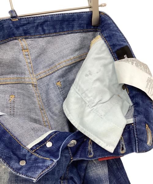 DSQUARED2（ディースクエアード）DSQUARED2 (ディースクエアード) ダメージ加工デニムパンツ インディゴ サイズ:40の古着・服飾アイテム