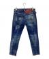 DSQUARED2 (ディースクエアード) ダメージ加工デニムパンツ インディゴ サイズ:40：12000円