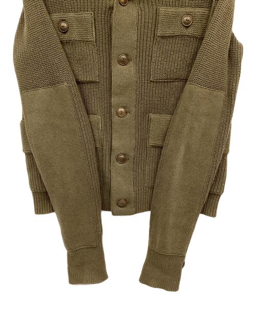 RRL（ダブルアールエル）RRL (ダブルアールエル) ショールカラーカーディガン カーキ サイズ:Mの古着・服飾アイテム