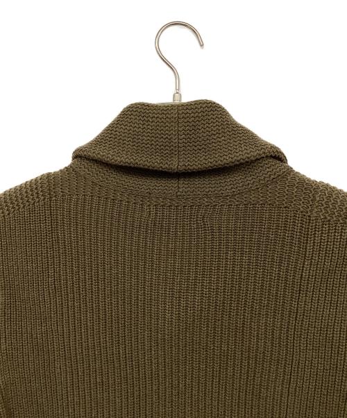 RRL（ダブルアールエル）RRL (ダブルアールエル) ショールカラーカーディガン カーキ サイズ:Mの古着・服飾アイテム