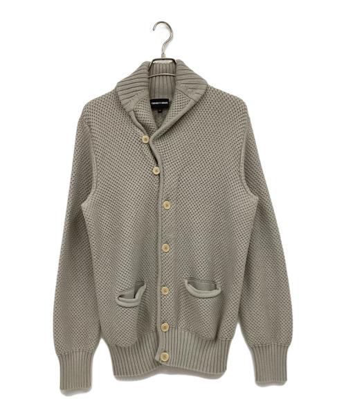 EMPORIO ARMANI（エンポリオ アルマーニ）EMPORIO ARMANI (エンポリオ アルマーニ) ショールカラーカーディガン ライトグレー サイズ:54の古着・服飾アイテム