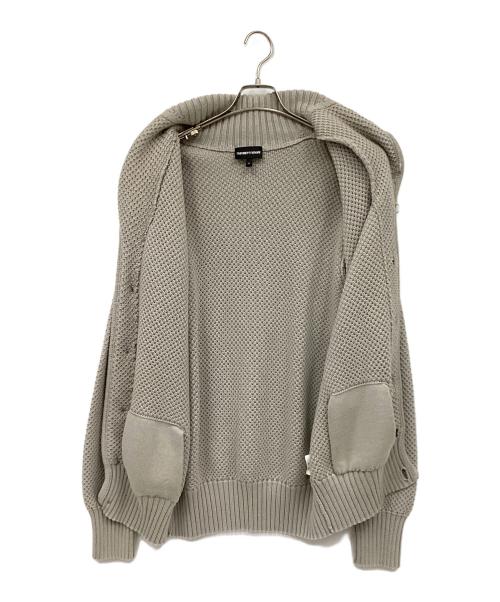 EMPORIO ARMANI（エンポリオ アルマーニ）EMPORIO ARMANI (エンポリオ アルマーニ) ショールカラーカーディガン ライトグレー サイズ:54の古着・服飾アイテム