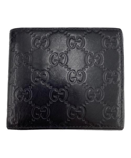 GUCCI（グッチ）GUCCI (グッチ) グッチ/グッチシマ/146223/2つ折り財布 ブラックの古着・服飾アイテム