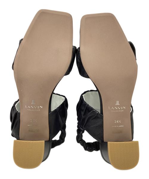 LANVIN（ランバン）LANVIN (ランバン) サンダル ブラック×ホワイト サイズ:24 1/2の古着・服飾アイテム