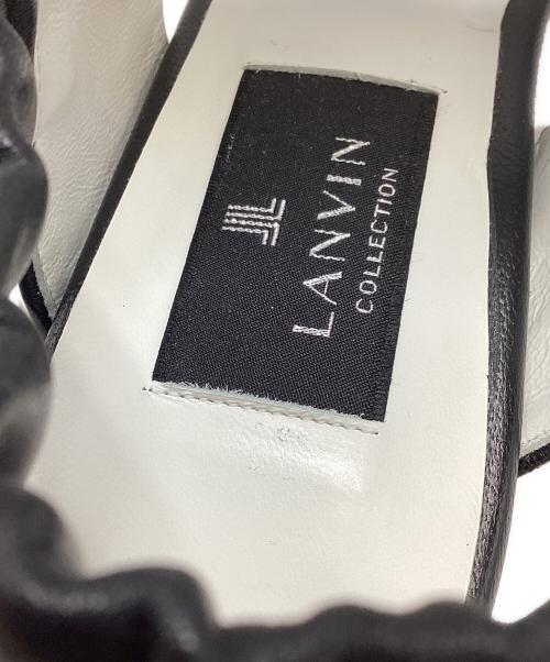 LANVIN（ランバン）LANVIN (ランバン) サンダル ブラック×ホワイト サイズ:24 1/2の古着・服飾アイテム