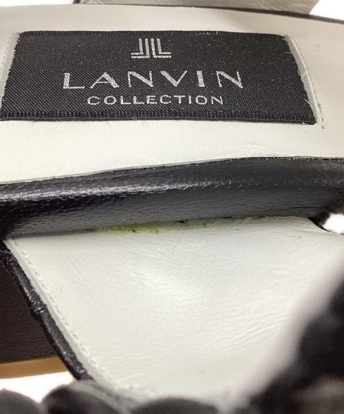 LANVIN（ランバン）LANVIN (ランバン) サンダル ブラック×ホワイト サイズ:24 1/2の古着・服飾アイテム
