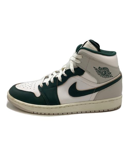 NIKE（ナイキ）NIKE (ナイキ) AIR JORDAN 1 MID グリーン×ホワイト サイズ:28㎝の古着・服飾アイテム