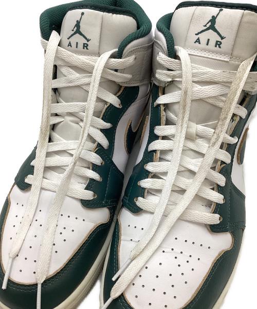 NIKE（ナイキ）NIKE (ナイキ) AIR JORDAN 1 MID グリーン×ホワイト サイズ:28㎝の古着・服飾アイテム