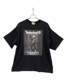 Timberland（ティンバーランド）の古着「半袖カットソー」｜ブラック×ホワイト