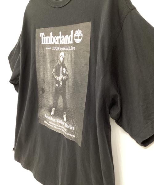 Timberland（ティンバーランド）Timberland (ティンバーランド) 半袖カットソー ブラック×ホワイト サイズ:Mの古着・服飾アイテム