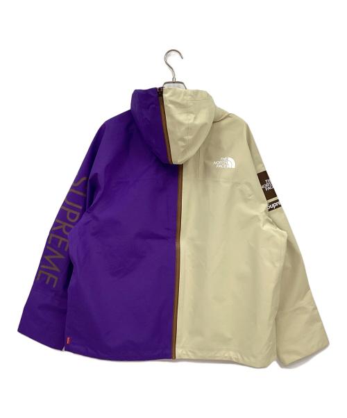 THE NORTH FACE（ザ ノース フェイス）THE NORTH FACE (ザ ノース フェイス) SUPREME (シュプリーム) スプリットテイプトシームシェルジャケット パープル×アイボリー サイズ:XLの古着・服飾アイテム
