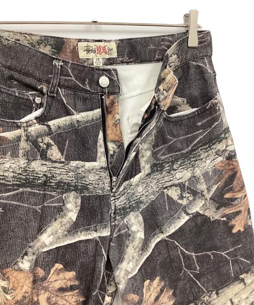 stussy（ステューシー）stussy (ステューシー) カモフラ柄ミリタリーパンツ ブラック×ブラウン サイズ:28の古着・服飾アイテム