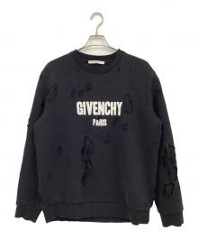 GIVENCHY（ジバンシィ）の古着「デストロイ加工スウェット」｜ブラック