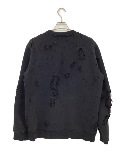 GIVENCHY（ジバンシィ）GIVENCHY (ジバンシィ) デストロイ加工スウェット ブラック サイズ:Lの古着・服飾アイテム