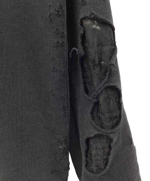 GIVENCHY（ジバンシィ）GIVENCHY (ジバンシィ) デストロイ加工スウェット ブラック サイズ:Lの古着・服飾アイテム