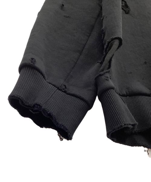 GIVENCHY（ジバンシィ）GIVENCHY (ジバンシィ) デストロイ加工スウェット ブラック サイズ:Lの古着・服飾アイテム