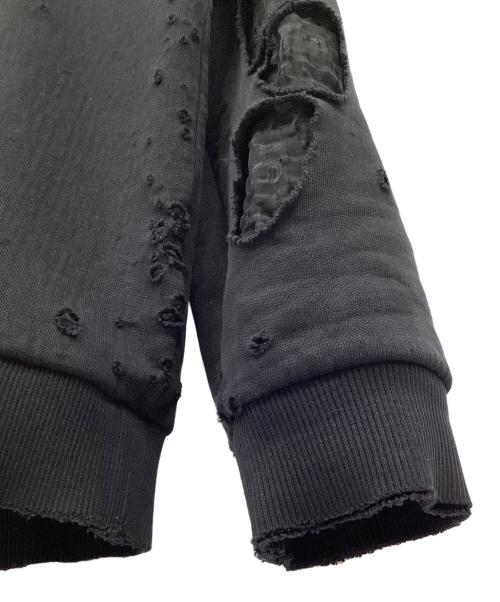 GIVENCHY（ジバンシィ）GIVENCHY (ジバンシィ) デストロイ加工スウェット ブラック サイズ:Lの古着・服飾アイテム