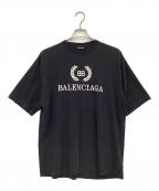 BALENCIAGAバレンシアガ）の古着「BBロゴプリントTシャツ」｜ブラック