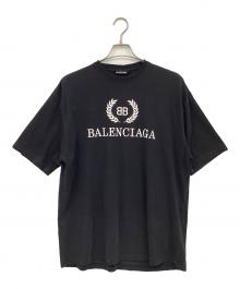 BALENCIAGA（バレンシアガ）の古着「BBロゴプリントTシャツ」｜ブラック